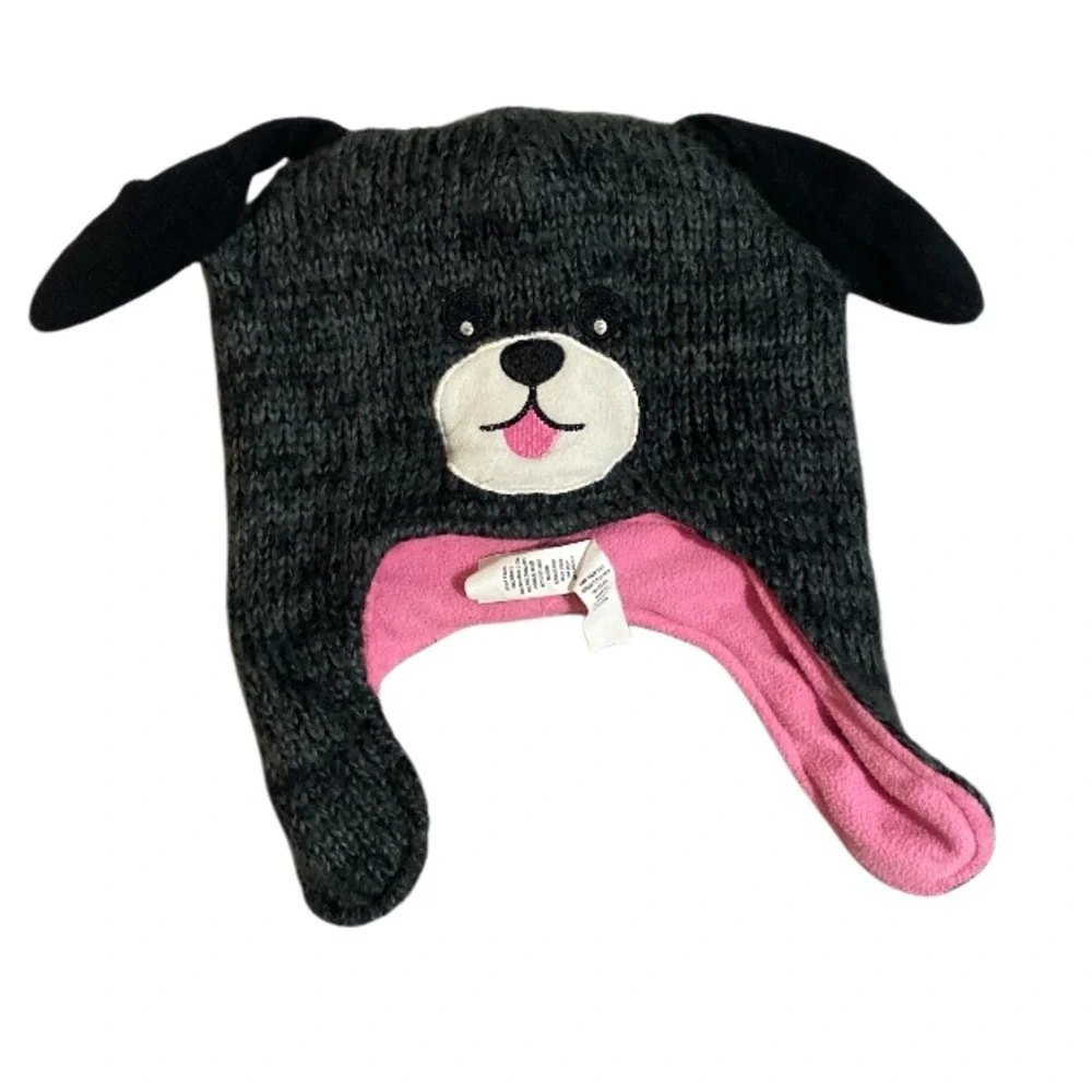 Children’s PLACE Knit Hat with Pink Lining - Girls Large L/XL 8